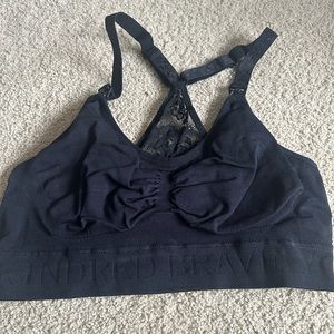 Black racer back nursing bra